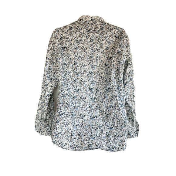 level ten mens modern floral button up Long Sleeve shirt Size M - Picture 2 of 7